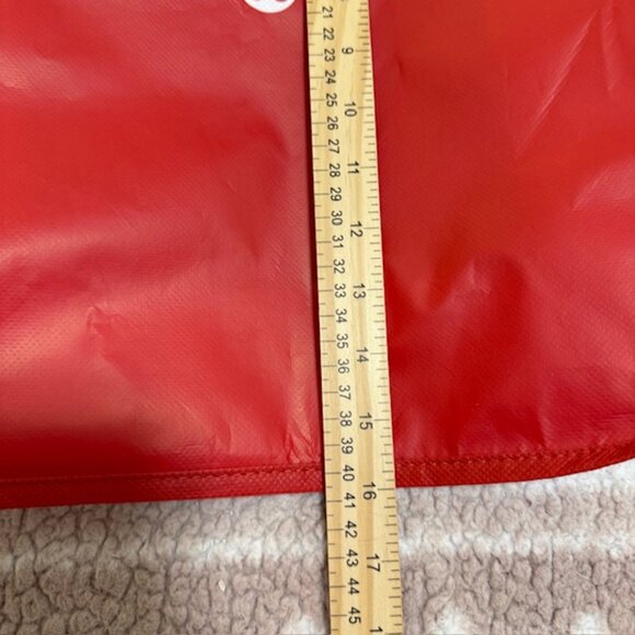 Lululemon Shopping Bags 2 Large and 1 Small Totes Red and White  - Lot of 3 - Picture 4 of 10